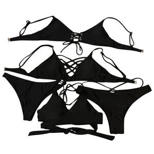 SHEIN Bundle of Black Bikini Tops & Bottoms Women’s Small